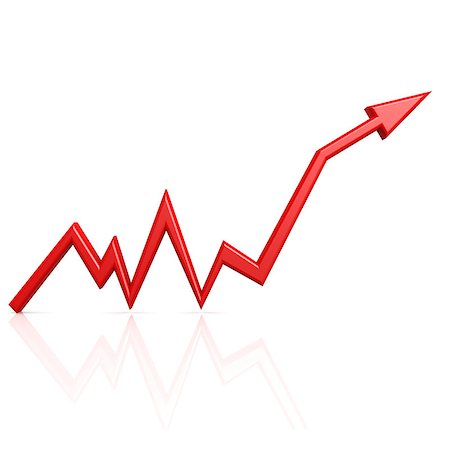 Graph up red arrow Stock Photo - Budget Royalty-Free & Subscription, Code: 400-07680544