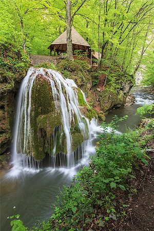 porojnicu (artist) - Waterfall Bigar. Located at the intersection with the parallel 45 in Romania Stock Photo - Budget Royalty-Free & Subscription, Code: 400-07680837