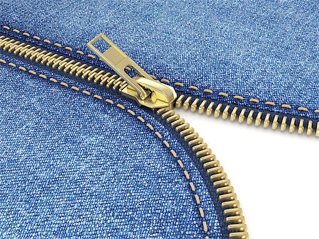 Closeup of zipper in blue jeans Photographie de stock - Aubaine LD & Abonnement, Code: 400-07681321