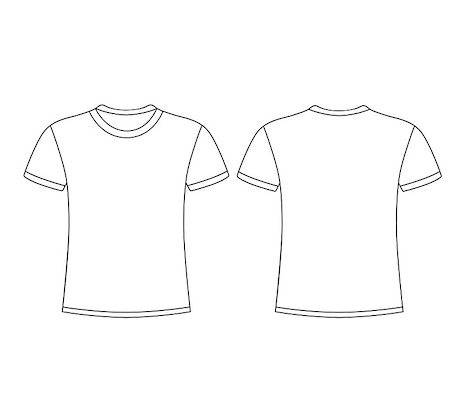 Blank t-shirt template. Front and back Photographie de stock - Aubaine LD & Abonnement, Code: 400-07681358