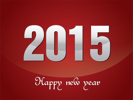 Happy new year 2015 creative greeting card design Stock Photo - Budget Royalty-Free & Subscription, Code: 400-07681523