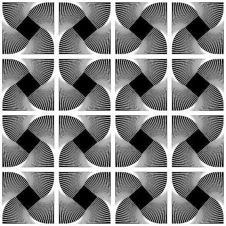 simsearch:400-07830300,k - Design seamless swirl movement geometric pattern. Abstract monochrome waving lines background. Speckled twisted texture. Vector art Stockbilder - Microstock & Abonnement, Bildnummer: 400-07681976