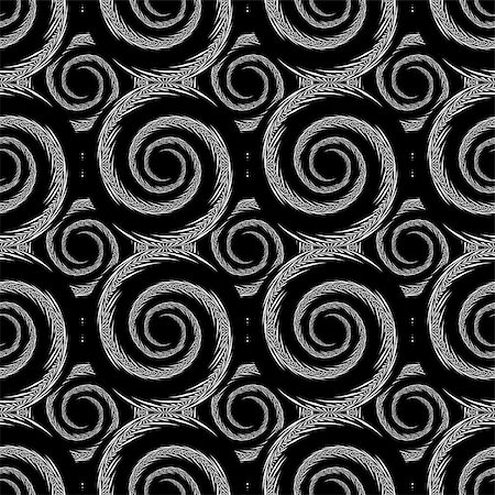 Design seamless monochrome spiral pattern. Diagonal textured background. Vector art Fotografie stock - Microstock e Abbonamento, Codice: 400-07681992