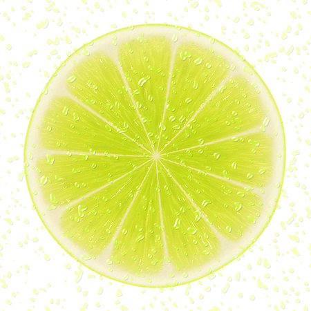 Green slice lime isolated on white background. Fotografie stock - Microstock e Abbonamento, Codice: 400-07682125