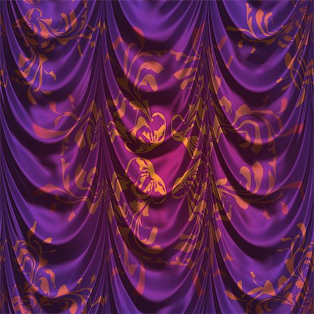 simsearch:400-07829145,k - Abstract decorative curtains of violet color background. Photographie de stock - Aubaine LD & Abonnement, Code: 400-07682135