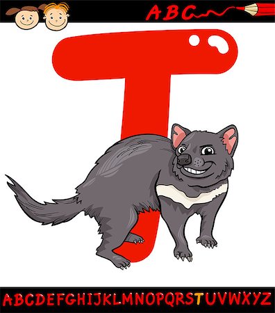 simsearch:400-07682427,k - Cartoon Illustration of Capital Letter T from Alphabet with Toad Animal for Children Education Foto de stock - Super Valor sin royalties y Suscripción, Código: 400-07682429