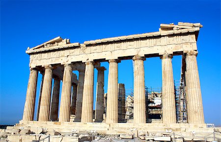 Parthenon on the Acropolis in Athens, Greece Fotografie stock - Microstock e Abbonamento, Codice: 400-07682613