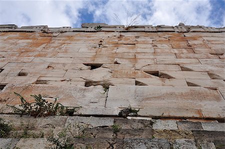 Under the Acropolis wall. Plants and flowers growing on ancient ruins, Athens Greece. Stock Photo - Budget Royalty-Free & Subscription, Code: 400-07682741