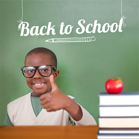 simsearch:400-07684082,k - Cute pupil showing thumbs up against back to school message Stock Photo - Budget Royalty-Free & Subscription, Code: 400-07683298