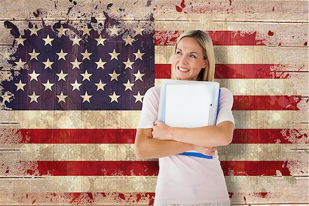 simsearch:400-07683875,k - Mature student smiling against usa flag in grunge effect Foto de stock - Super Valor sin royalties y Suscripción, Código: 400-07683847