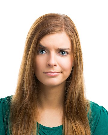 female teenage ill - Portrait of a beautiful young woman with a suspicious face Stock Photo - Budget Royalty-Free & Subscription, Code: 400-07714393