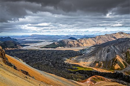 simsearch:400-08556910,k - Colorful volcanic landscape with lava flow in Landmannalaugar, Iceland Stock Photo - Budget Royalty-Free & Subscription, Code: 400-07714900