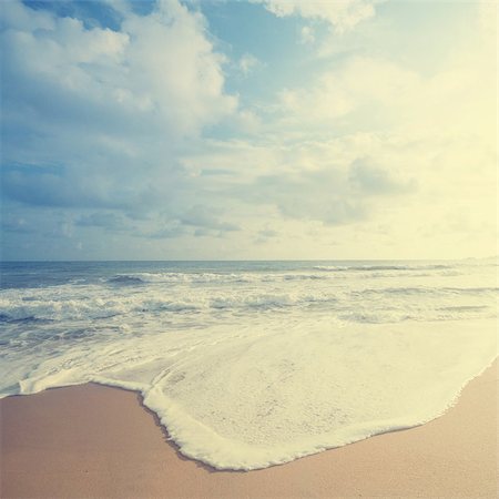 simsearch:400-07715201,k - Retro vintage style summer beach sea view with wave, Malaysia Stock Photo - Budget Royalty-Free & Subscription, Code: 400-07715198