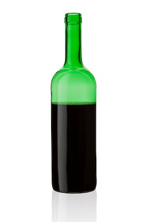 simsearch:400-07772886,k - Green wine bottle isolated on white background with clipping path. Stock Photo - Budget Royalty-Free & Subscription, Code: 400-07715741