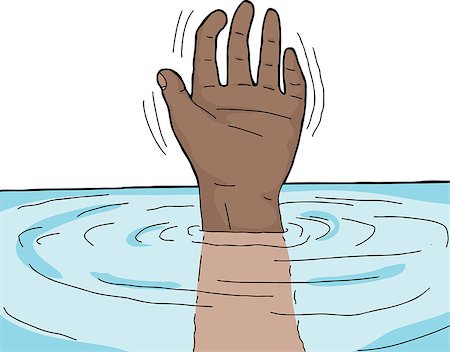 risk of death vector - Single human hand waving from under water Stock Photo - Budget Royalty-Free & Subscription, Code: 400-07715823
