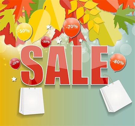 simsearch:400-04906513,k - Color Autumn Sale Concept Vector Illustration. EPS10 Photographie de stock - Aubaine LD & Abonnement, Code: 400-07716508