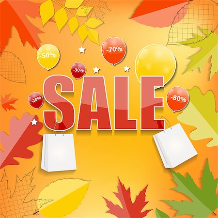 simsearch:400-04906513,k - Color Autumn Sale Concept Vector Illustration. EPS10 Photographie de stock - Aubaine LD & Abonnement, Code: 400-07716510