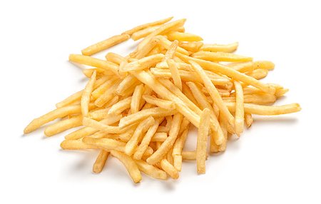 salt square - pile of french fries isolated on white Stock Photo - Budget Royalty-Free & Subscription, Code: 400-07716656