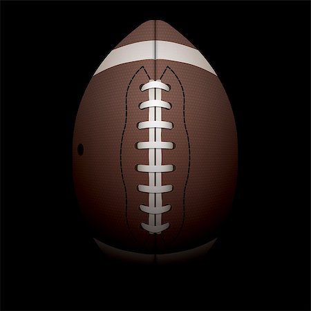 simsearch:400-06083555,k - A realistic illustration of an American football on a black shadowed background. Vector EPS 10 available. EPS file contains transparencies. Room for copy. Stockbilder - Microstock & Abonnement, Bildnummer: 400-07716986