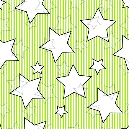 simsearch:400-07176260,k - Green seamless striped background with stars Photographie de stock - Aubaine LD & Abonnement, Code: 400-07717116