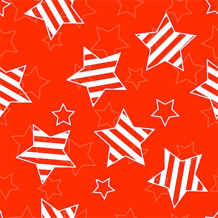 simsearch:400-07176260,k - Red seamless striped background with stars Foto de stock - Super Valor sin royalties y Suscripción, Código: 400-07717119