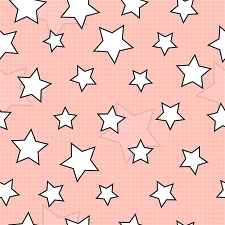 simsearch:400-07176260,k - Pink seamless background with stars Photographie de stock - Aubaine LD & Abonnement, Code: 400-07717110