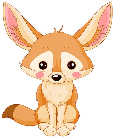 simsearch:400-08935822,k - Illustration of cute Fox Fennec Stock Photo - Budget Royalty-Free & Subscription, Code: 400-07717301