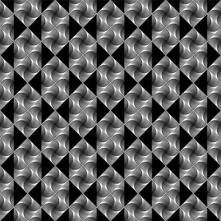 simsearch:400-07717373,k - Design seamless monochrome geometric pattern. Abstract whirl lines textured background. Vector art Foto de stock - Super Valor sin royalties y Suscripción, Código: 400-07717398