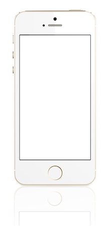 Smartphone with blank screen on white background Foto de stock - Super Valor sin royalties y Suscripción, Código: 400-07717552