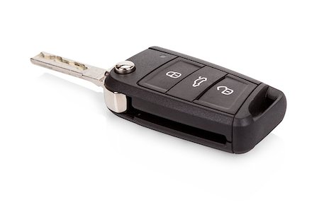 Car keys isolated closeup on white background Stock Photo - Budget Royalty-Free & Subscription, Code: 400-07717598