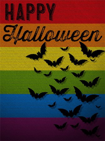 simsearch:400-09052600,k - Happy Halloween Ghost Bat Icon Background Stock Photo - Budget Royalty-Free & Subscription, Code: 400-07717896