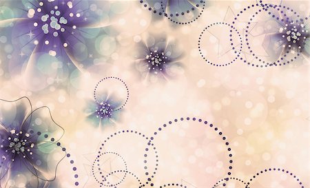 Floral background with bokeh effect and abstract flowers. Fotografie stock - Microstock e Abbonamento, Codice: 400-07718116