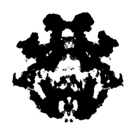 Rorschach inkblot test illustration, random abstract background. Fotografie stock - Microstock e Abbonamento, Codice: 400-07718203