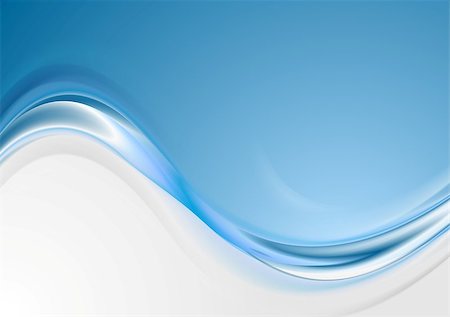 Bright blue wavy abstract vector background Stock Photo - Budget Royalty-Free & Subscription, Code: 400-07718626