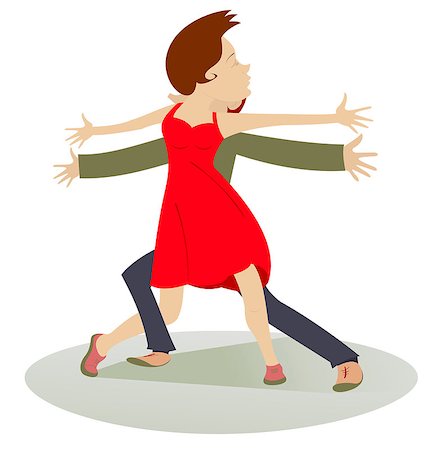 Dancing man and woman Stock Photo - Budget Royalty-Free & Subscription, Code: 400-07718747