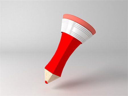 3D render of funny Funny pencil. Foto de stock - Royalty-Free Super Valor e Assinatura, Número: 400-07718821
