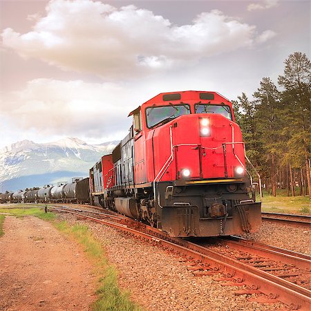 simsearch:400-07417657,k - Freight train. Fotografie stock - Microstock e Abbonamento, Codice: 400-07718968