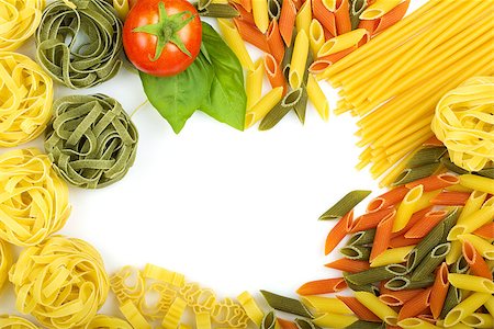simsearch:400-06796271,k - Overhead Italian pasta background Stock Photo - Budget Royalty-Free & Subscription, Code: 400-07719029