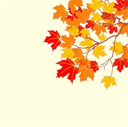 Illustration of decorative autumn design Photographie de stock - Aubaine LD & Abonnement, Code: 400-07719275