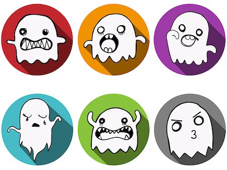 simsearch:400-09052600,k - Happy Halloween Ghost Bat Icon Background Stock Photo - Budget Royalty-Free & Subscription, Code: 400-07719449