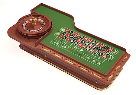 simsearch:400-07775500,k - Roulette gambling on white background. Clipping path included. Stock Photo - Budget Royalty-Free & Subscription, Code: 400-07719504