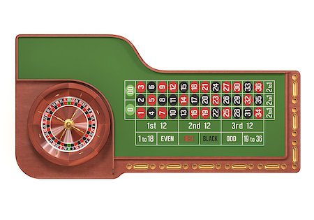 simsearch:400-07775500,k - Roulette gambling on white background. Clipping path included. Stock Photo - Budget Royalty-Free & Subscription, Code: 400-07719502