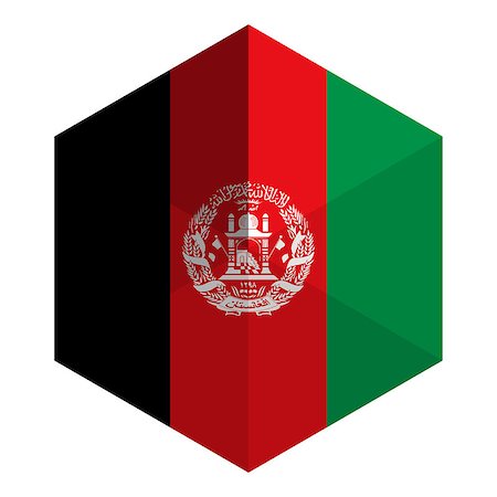 simsearch:400-04724192,k - Afghanistan Flag Hexagon Flat Icon Button Stock Photo - Budget Royalty-Free & Subscription, Code: 400-07719594