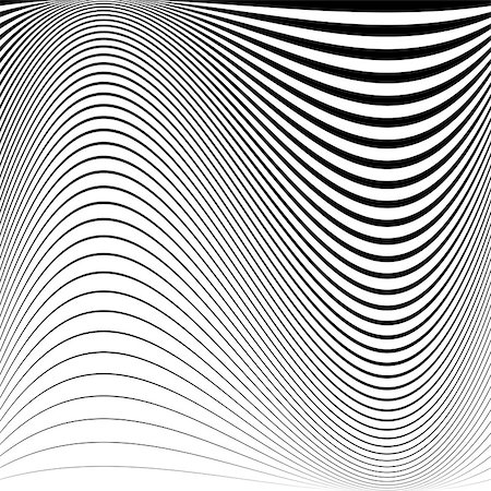 simsearch:400-07717373,k - Design monochrome movement illusion background. Abstract striped lines distortion backdrop. Vector-art illustration Foto de stock - Super Valor sin royalties y Suscripción, Código: 400-07719840