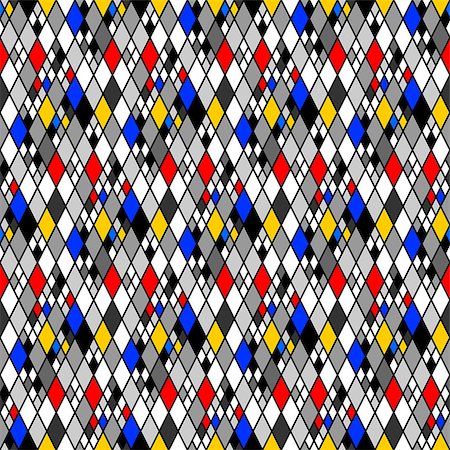 simsearch:400-07518662,k - Design seamless colorful mosaic pattern. Abstract diamond geometric background. Vector art Fotografie stock - Microstock e Abbonamento, Codice: 400-07719859