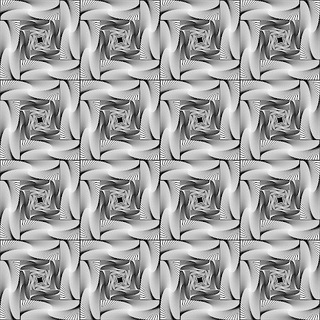 simsearch:400-07516420,k - Design seamless square strip geometric pattern. Abstract monochrome waving lines background. Speckled texture. Vector art Foto de stock - Super Valor sin royalties y Suscripción, Código: 400-07719863