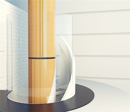 modern spiral staircase interior design. 3d concept Stock Photo - Budget Royalty-Free & Subscription, Code: 400-07712670