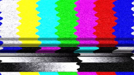 TV Color Bars 0213. Retro TV color bars malfunction. Stock Photo - Budget Royalty-Free & Subscription, Code: 400-07712727