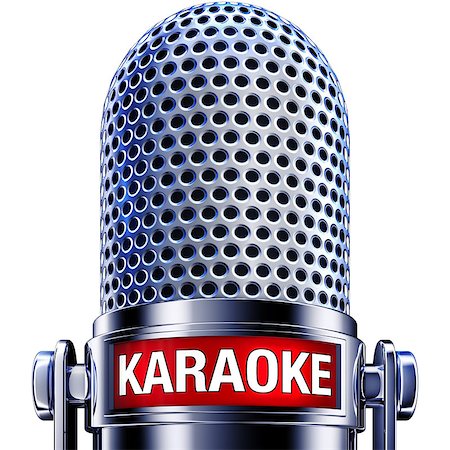 simsearch:400-03933791,k - 3d rendering of a microphone with a karaoke icon Stock Photo - Budget Royalty-Free & Subscription, Code: 400-07712787