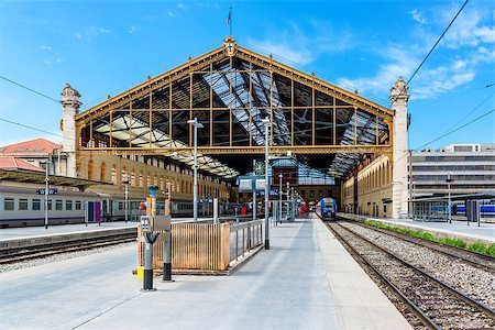 electric train - Marseille St. Charles railway station, France Stock Photo - Budget Royalty-Free & Subscription, Code: 400-07713595